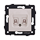 Розетка двойная Ethernet RJ45 Cat.6, кашемир матовый Kollinger REA-019CM для Aspekt, Eleganz, Reflex