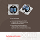 Розетка телефонная RJ11 + компьютерная RJ45 Arte Milano 202.44-1.shampan