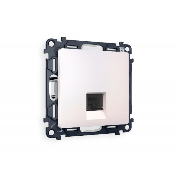 Комплект механизма компьютерной розетки RJ-45(8P8C) CAT6 со шторкой Ambrella Volt Alfa MA212010 Комплект механизма компьютерной розетки RJ-45(8P8C) CAT6 со шторкой Ambrella Volt Alfa MA212010