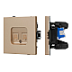 Механизм компьютерной розетки двойной Arlight SCT-TENDO-MPC2-PL-GD (RJ-45, CAT6) 054103