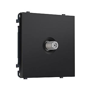 Комплект механизма TV розетки SAT SIGMA Черный матовый 5-2400MHz 3.5dB QUANT PRO Ambrella Volt MS813050 (SP8130, PR215)