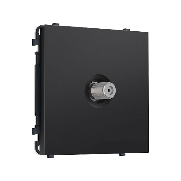 Комплект механизма TV розетки SAT SIGMA Черный матовый 5-2400MHz 3.5dB QUANT PRO Ambrella Volt MS813050 (SP8130, PR215)