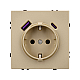 Розетка зк со шторками с USB тип А+С софт-тач золотой песок Arlight SCT-MUAC-SFPL-GD (250V, 16A) 054286(1)