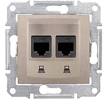 Розетка компьютерная 2хRJ45 Schneider Electric Sedna UTP SDN4400168