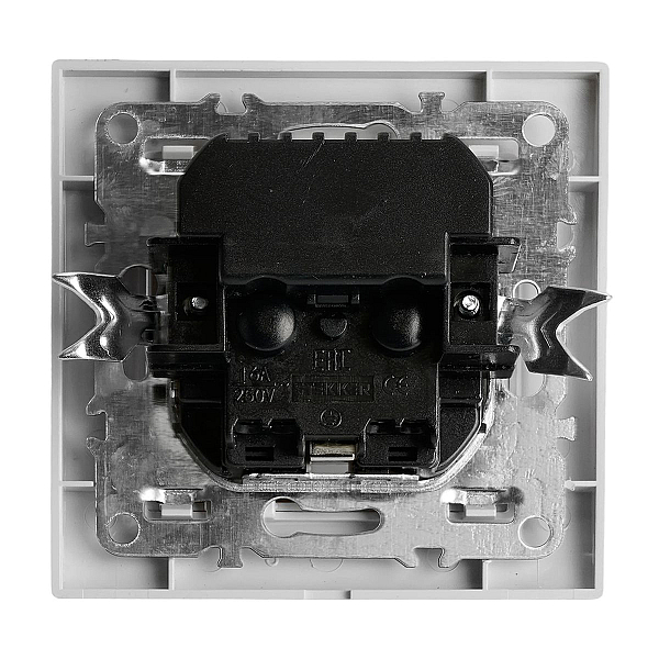 Розетка 1-местная Stekker, PST16-9016-01, 250В, 2.1А с USB+ type C Эрна, белый 50076