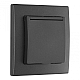 Комплект розетки с/з и шторками, защитной крышкой и рамкой Arte Milano SET06-1-41-1 black