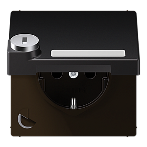 Розетка Schuko с крышкой Jung AL1520NAKLSLD