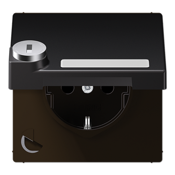 Розетка Schuko с крышкой Jung AL1520NAKLSLD