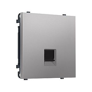 Комплект механизма компьютерной розетки SIGMA Сталь матовый RJ-45 Ambrella Volt MS512010 (SP5120, PR188)