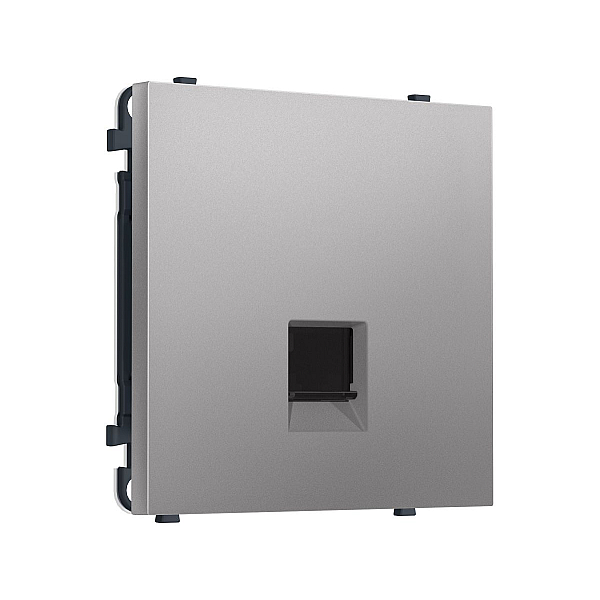Комплект механизма компьютерной розетки SIGMA Сталь матовый RJ-45 Ambrella Volt MS512010 (SP5120, PR188)