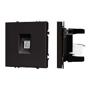Розетка компьютерная софт-тач черный оникс Arlight SCT-MPC1-SFPL-BK (RJ-45, CAT6) 054305(1)