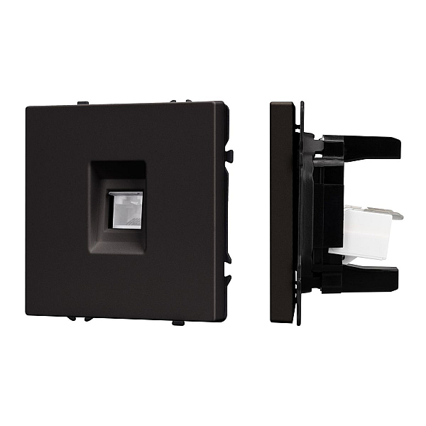 Розетка компьютерная софт-тач черный оникс Arlight SCT-MPC1-SFPL-BK (RJ-45, CAT6) 054305(1)