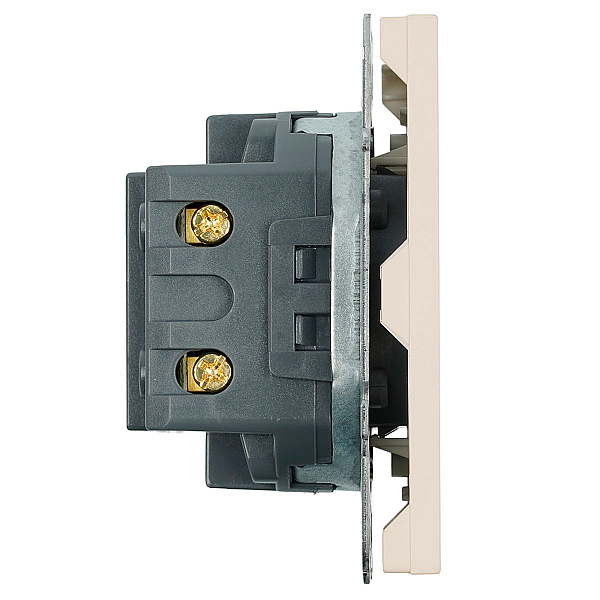 Розетка 2-местная USB + Type C (механизм), Stekker, 250В, 20W Эмили, RST10-5115-08, кашемир, soft touch 49905