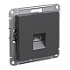 Розетка компьютерная RJ45, кат. 6A, Systeme Electric AtlasDesign Базальт ATN001486