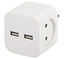 Разветвитель электрический Эра SP-2-USB-W Б0049531