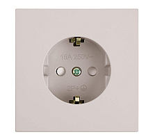 Розетка 1-местная с защитной шторкой с/з (механизм) Stekker Мия 250В 16А RST16-3110-08 пудровый жемчуг 50484