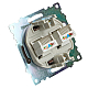 Розетка компьютерная 2-местная RJ-45 (механизм) Stekker GLS00-7109-04 Катрин, шоколад 50006