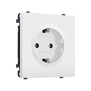 Комплект механизма электрической розетки SIGMA Белый мягкое касание 50Hz 2P+E с/з 16A-250V QUANT PRO Ambrella Volt MS826010 (SP8260, PR141)