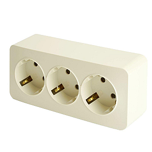 Розетка 3-местная с/з Stekker София MST16-13-04 49501