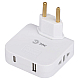 Разветвитель электрический Эра SPF-2-FL-USBC поворотный на 2 розетки + 2USB A+C 10А белый Б0069090