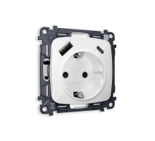 Комплект механизма электрической розетки USB A+C 20W Ambrella Volt Omega (OP1100, VM160) MO110010