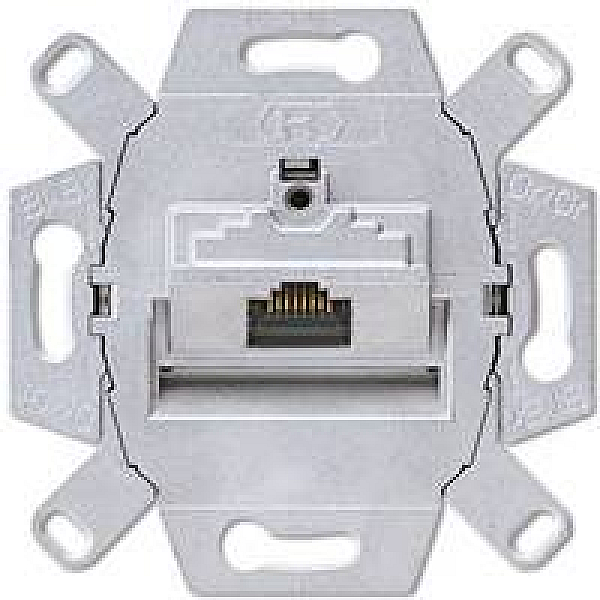 Комп. розетка, 1-ая, RJ45 Cat.6 (STP) UAE, экран. Jung UAE8UPOK6