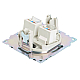 Розетка компьютерная 2-местная RJ-45 (механизм) Stekker GLS00-7109-06 Катрин, графит 50008