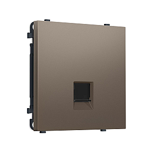 Комплект механизма телефонной розетки SIGMA Темная бронза матовый RJ-11 Ambrella Volt MS642030 (SP6420, PR190)