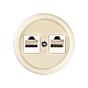 Розетка двойная компьютерная RJ45 сл. кость Болонь TDM Electric SQ1820-0351