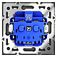Розетка встраиваемая Voltum S70 с заземлением 16А, (черный матовый) VLS040108