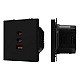 USB Розетка тип А+С+С софт-тач черный оникс Arlight SCT-MUACC-SFPL-FC-BK (65W, QC3) 061834(1)