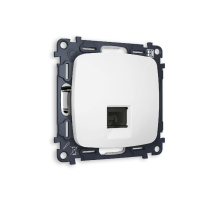 Комплект механизма телефонной розетки RJ-11(4P4C) со шторкой Ambrella Volt Omega MO132030