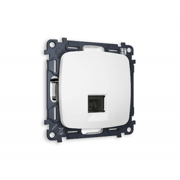 Комплект механизма телефонной розетки RJ-11(4P4C) со шторкой Ambrella Volt Omega MO132030 Комплект механизма телефонной розетки RJ-11(4P4C) со шторкой Ambrella Volt Omega MO132030