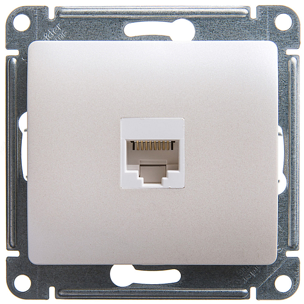 Розетка компьютерная RJ45 Systeme Electric Glossa 5e кат UTP перламутр GSL000681K