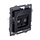 Розетка двойная RJ11 + RJ45 Cat.6, черный Kollinger REA-011BK для Aspekt, Eleganz, Reflex