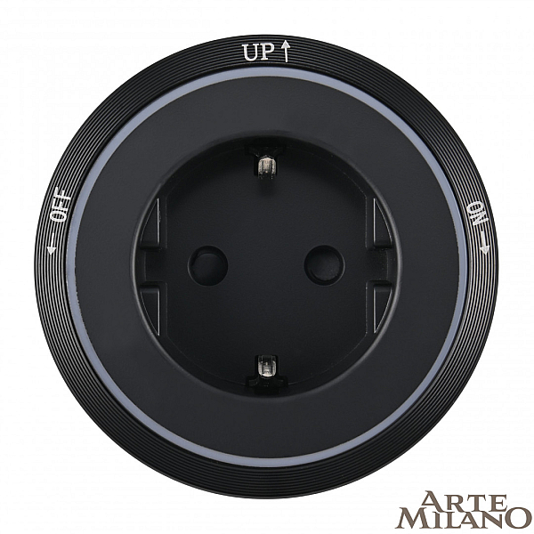 Трековая розетка Arte Milano Am-track-sockets 380066TS LED/ES Black