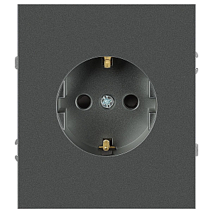 Розетка Эра Arktik 16-2101-06 с заземлением 2P+E Schuko 16А-250В графит Б0070419