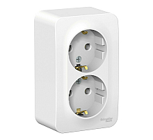 Розетка 2-ая с/з без шторок, 16А, 250В Systeme Electric Blanca наруж BLNRA010201