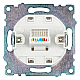 Розетка компьютерная RJ-45 Stekker Катрин белый GLS00-7107-01 39305