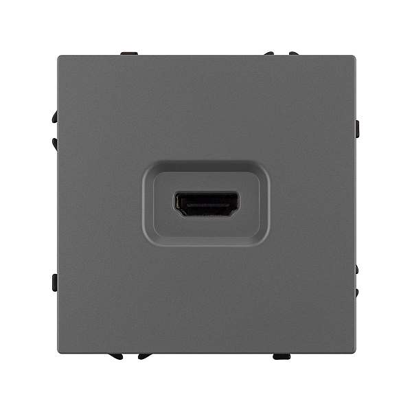 Розетка HDMI софт-тач серый базальт Arlight SCT-MHD1-SFPL-GR 061844(1)