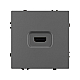 Розетка HDMI софт-тач серый базальт Arlight SCT-MHD1-SFPL-GR 061844(1)