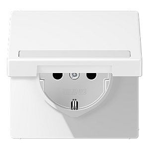 Розетка Schuko с крышкой Jung LS1520BFNAKLWWM