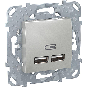 Розетка компьютерная USBx2 Schneider Electric Unica Top MGU5.418.30ZD