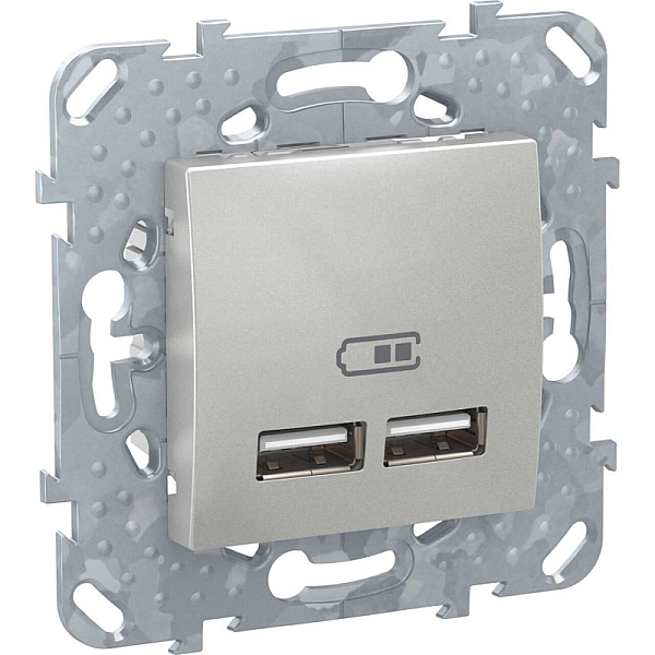 Розетка компьютерная USBx2 Schneider Electric Unica Top MGU5.418.30ZD