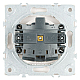 Розетка 2P+PE Stekker Эмили со шторками крышкой белый фарфор RST16-5112-01 49881