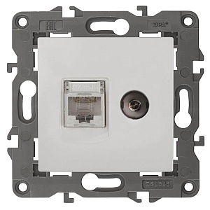 Розетка RJ45+TV Эра 14-3110-01 Б0034314