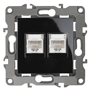 Розетка информационная двойная 2XRJ45 Эра 12-3108-06 Б0014734