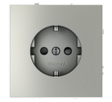 Розетка со шторками Voltum S70 VLS040205 (сталь)