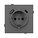 Механизм розетки с USB зарядкой Arlight SCT-TENDO-MUAC-SFPL-GR (230V, 16A) 054609