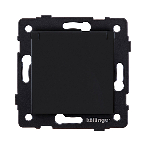 Розетка штепсельная SCHUKO 16A/250 В с крышкой, черный матовый Kollinger REA-006BM для Aspekt, Eleganz, Reflex